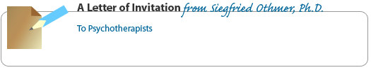 An Invitation to Participate in Clinical Courses in Neurofeedback from Siegfried Othmer, PhD