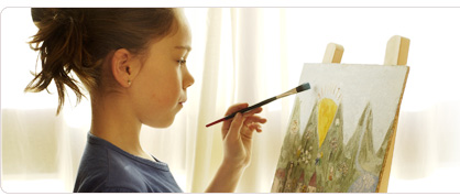 Young girl oil painting